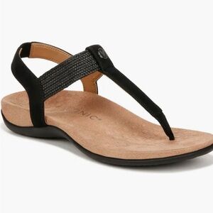 Vionic Women's Black Brea T-Strap  Sandals